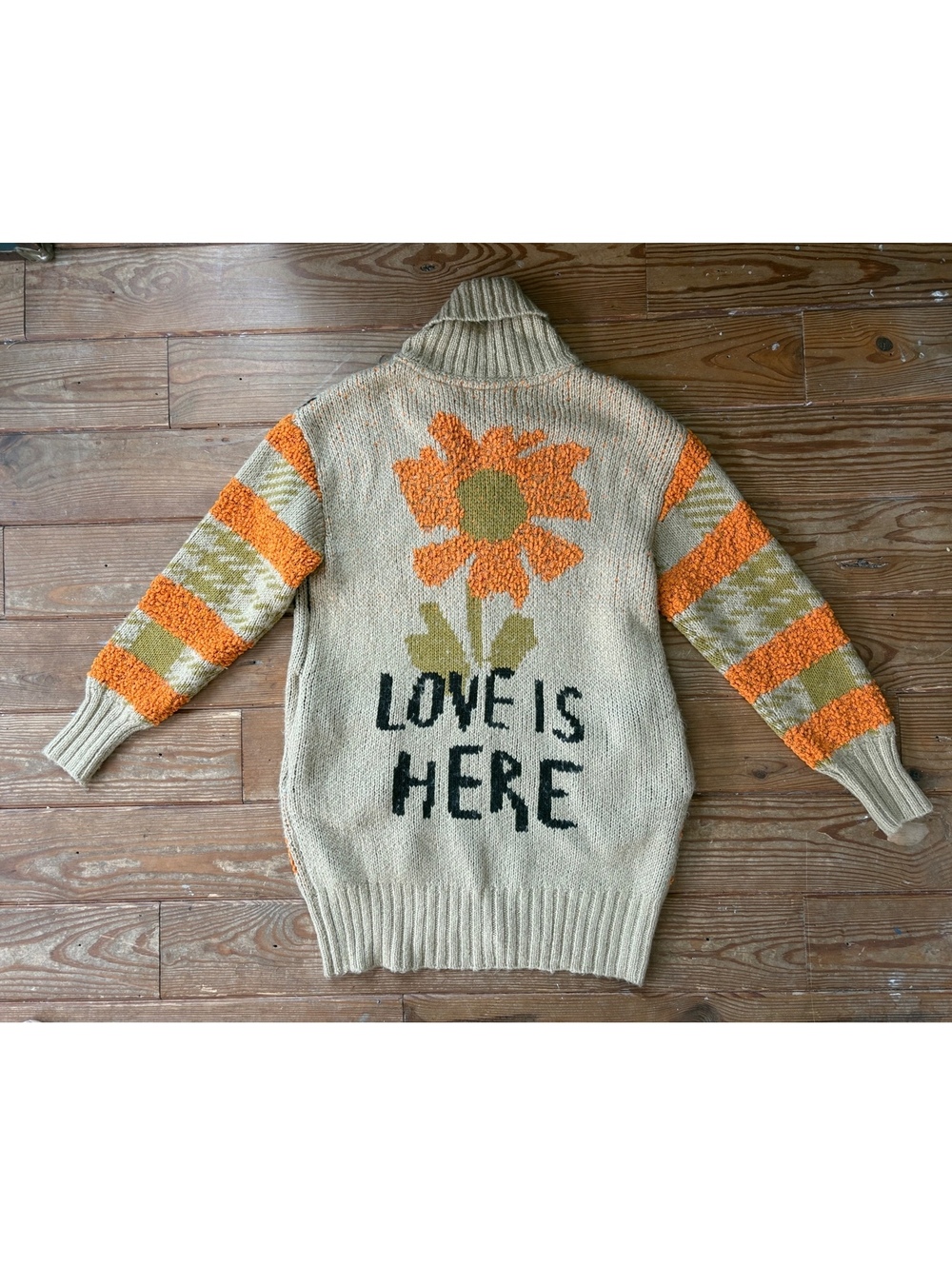 Kimchi Blue Urban Outfitters Love Is Here Floral Chunky Knit Zip Cardigan S - Picture 2 of 11